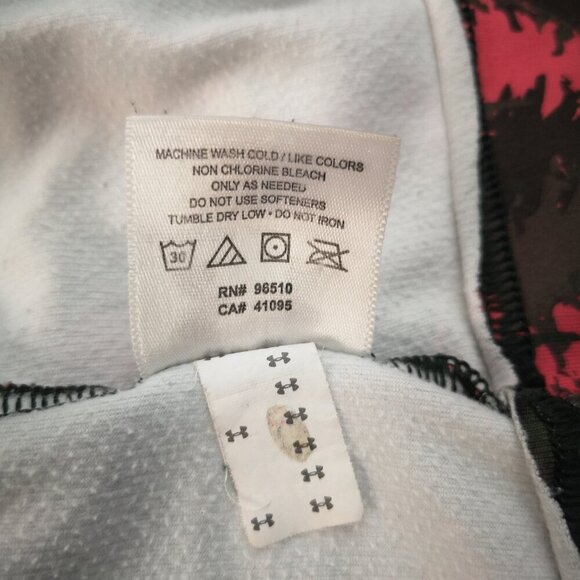 Under Armour Ladies Size Medium Pink Brown Green V-neck Long Sleeves Rash Guard - Picture 7 of 11